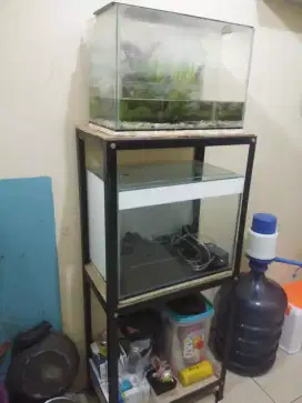 Aquarium fullset + rak 3 tingkat