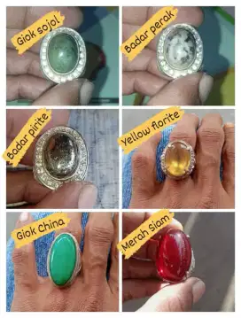 Borongan cincin batu akik dan permata