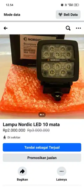 Ready lampu Nordic 10 mata