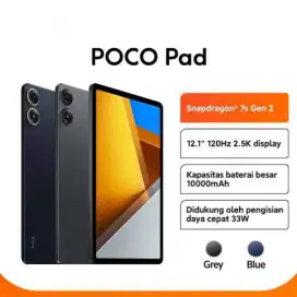 Xiaomi Poco Pad 8/256 gb 12.1 New Garansi Resmi