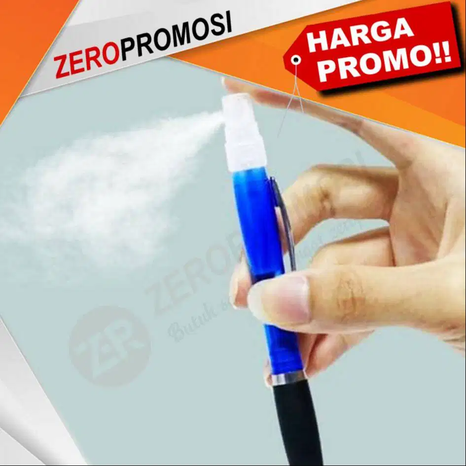 Souvenir Pulpen Promosi Bolpoin Sablon Unik Handsanitizer