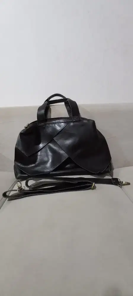 Jual PL Travel bag kulit sapi like new