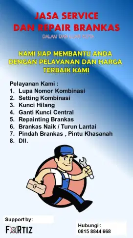 Servis Brangkas Pindahan Brankas Relokasi Brankas Brangkas Rusak