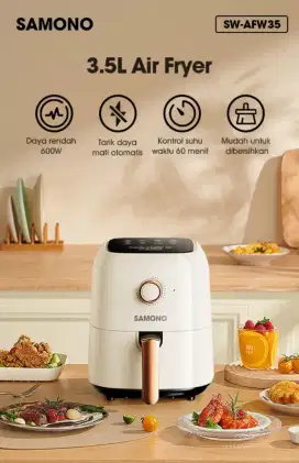 Samono Air Fryer SW-AFW35 Penggorengan Tanpa Minyak Kap 3.5ltr Garansi