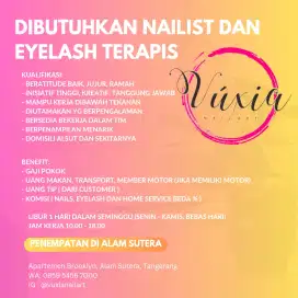 Lowongan kerja nail art dan eyelash terapis