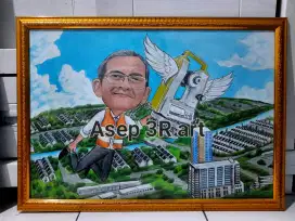 Jasa lukis wajah karikatur handmade cikarang bekasi terpercaya