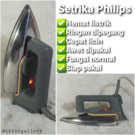 Setrika Philips Clasic Original Kokoh Bawah Mulus Siap Pakai