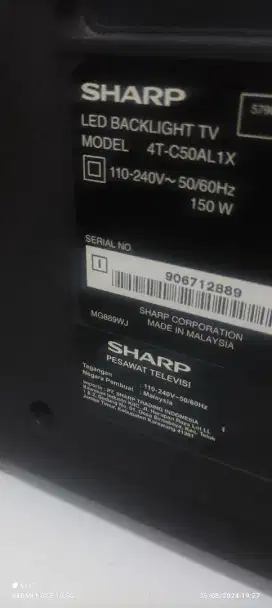 Sharp 50 inch digital & android tv.4k, HDR,bluetooth