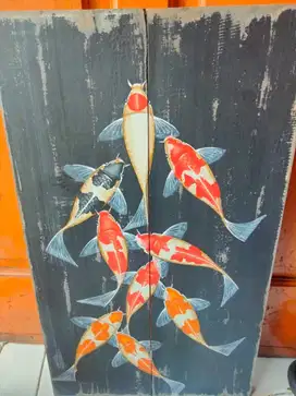 Lukisan Ikan KOI model Lawasan