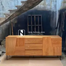 Bufet tv minimalis kayu jati