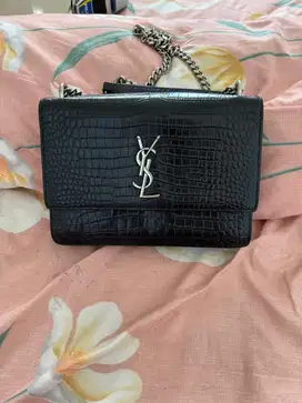 Tas YSL black croco