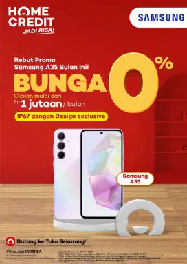 Samsung A35 Promo Bunga 0% Free 1x Angsuran Free Adapter