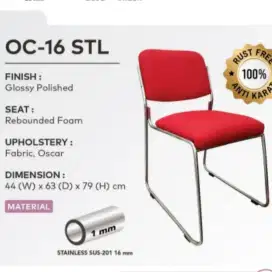 Kursi hadap stainels OC 16 STL