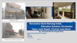 Dijual Rumah Bumi Kemang Indah Sukatani Tapos Depok