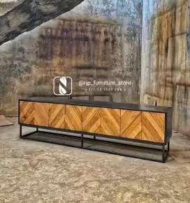 Bufet tv minimalis kayu jati