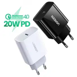 Ugreen PD Fast Charger 20W Kepala charger USB C to Lightning MFi Cable