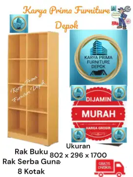 Rak Serbaguna buat arsip kantor Rak Buku 8 kotak 685rb free ongkir COD