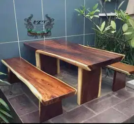 Set meja makan/meja cafe/meja outdor/meja santai