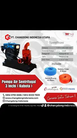Pompa Irgasi 3 inchi Kubota ( Solar )