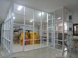 Jasa Pasang Plafon Partisi Gypsum PVC Cat Kaca Alumunium