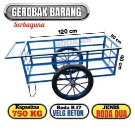 Gerobak Dorong Roda Dua ukuran 120x50x40