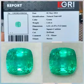 Natural Emerald beryl zamrud rusia 1.44 crat