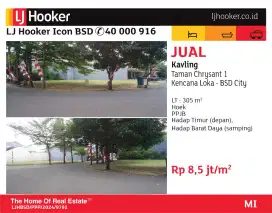 jual kavling hoek taman chysant 1 kencana loka