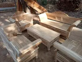Kursi tamu madura melati mentahan bahan kayu jati