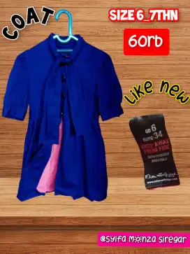 Coat anak cewe 6thn