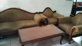 Sofa ruang tamu kayu jati