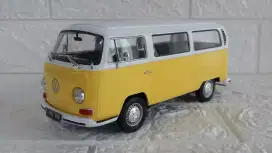 Diecast/Miniatur VW Kombi Kumis 1972 White - Light Yellow  skala 1:24