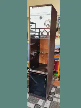 Lemari Pajangan Display Kaca Kayu Tinggi 190cm