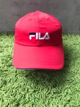 topi golf fila made in italy merah