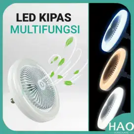 Lampu Gantung + Kipas Multifungsi + Remote/ LED Fan Fitting E27