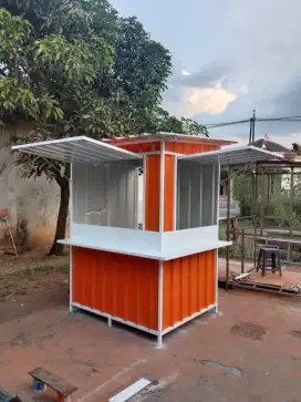 Booth container booth jualan bahan bisa kayu atau besi