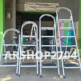 Tangga lipat besi pijakan lebar 3 step 4 step 5 step 6 step