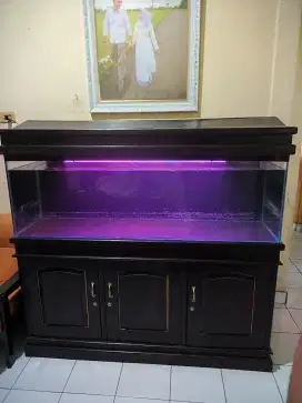 Aquarium 150 x50x50 kabinet full Jati