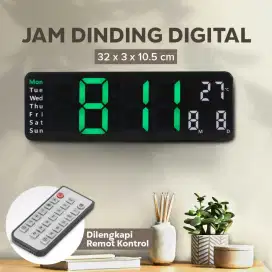 Jam Dinding Digital Minimalis Multifungsi with Remot