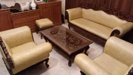 Satu Set SOFA & MEJA UKIR BALI Kayu Jati