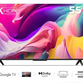 TCL LED TV 55 Google TV Android 11 UHD 4K Digital TV Dolby Resmi 3th