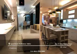 Sewa Apartement Sudirman Suites Low Floor 3BR Full Furnished View City