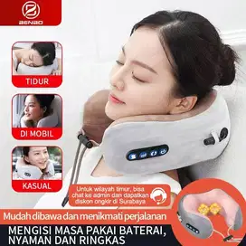 Bantal Pijat Leher Elektrik Neck Massager Bantal Pijet Mobil Portable