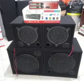 Paket sound system karaoke 12 in + 8 in