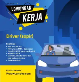 Lowongan Sopir Perusahaan