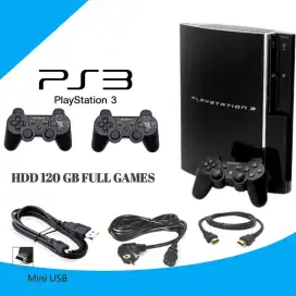 PS3 fat  160 GB ful game terbaru 2stik ferles