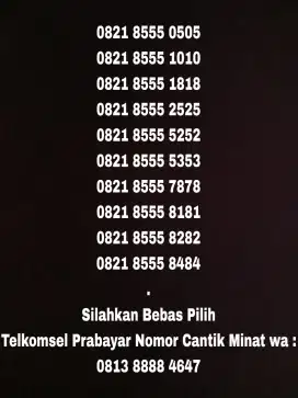 Nomor Cantik Simpati 4G 555 ABAB Kartu Perdana Telkomsel Prabayar