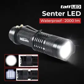 TaffLED Senter LED 2000 Lumens Zoom Waterproof