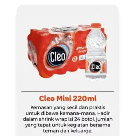 Cleo botol mini 220 ml