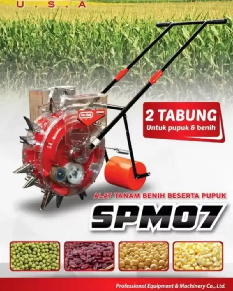 Mesin tanam jagung dorong SPM07 tabung double