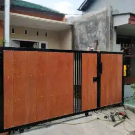 Pintu sorong,pagar besi,tralis besi,kanopi